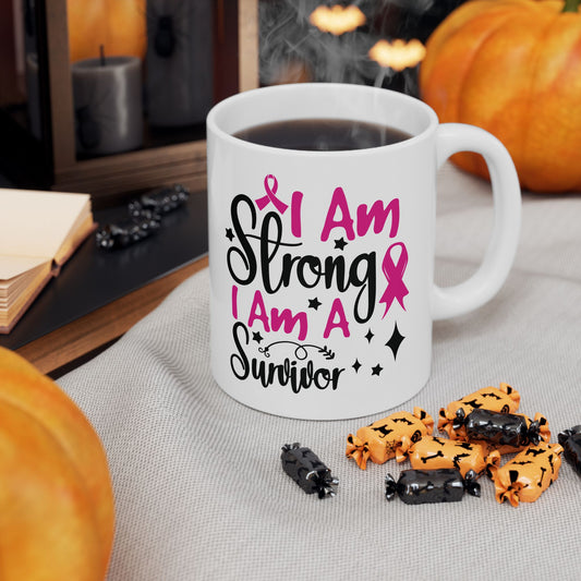 I Am Strong, I Am A Survivor| Coffee & Tea Mug | 2-Sided Print| 11 Oz