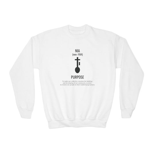 Nia (Day 5) | Purpose | Youth Crewneck Sweatshirt