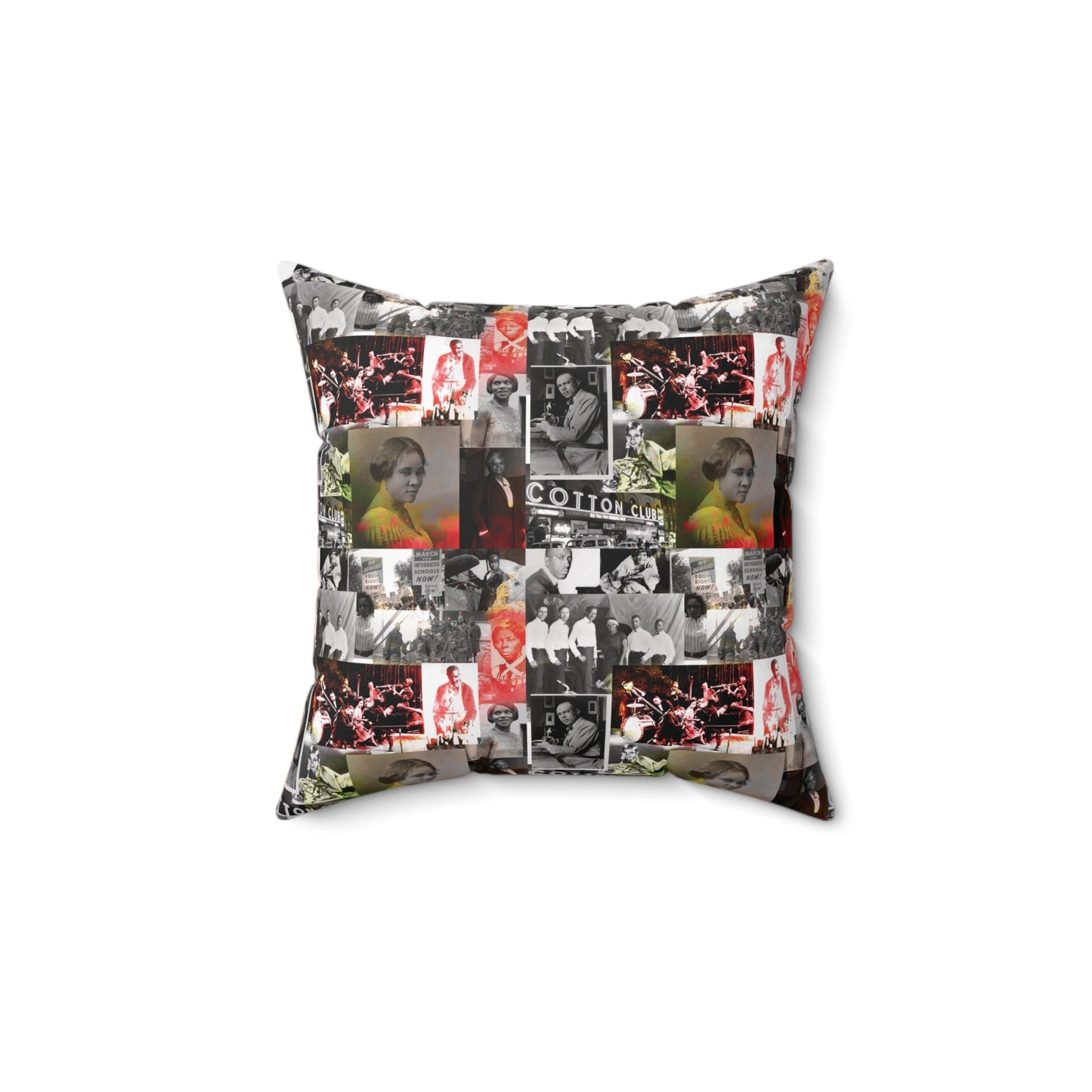 Black History 1920's Greatness | Square Pillow |Red