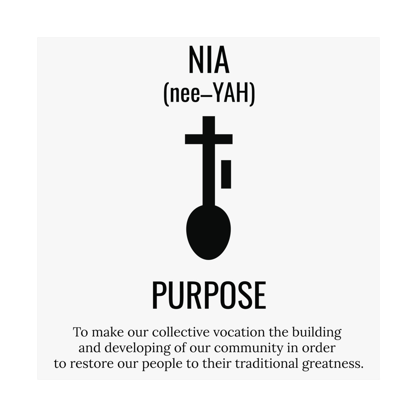 Nia (Day 5) | Purpose | Vertical Poster |White|