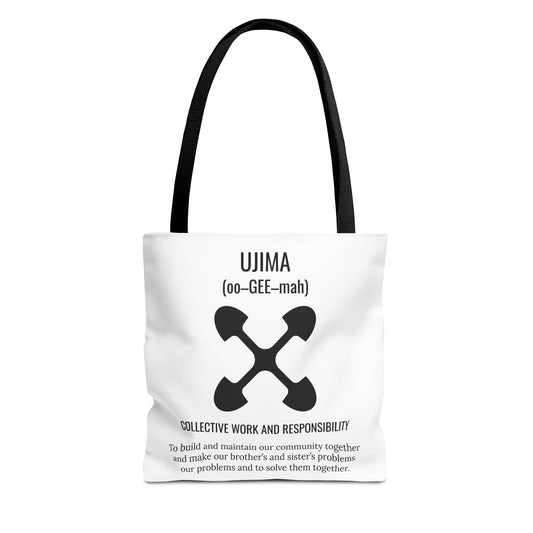 Ujima (Day 3) |Collective Work & Responsibility| Tote Bag | White