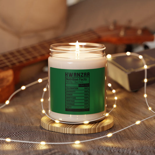 Kwanza Nutritional Facts | Candle |(Green Label)| 9 Oz