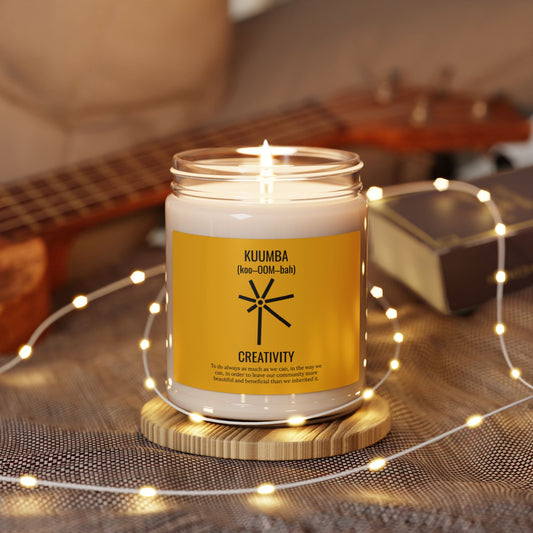 Kuumba (Day 6) | Creativity | Candle |(Yellow Label)| 9 Oz