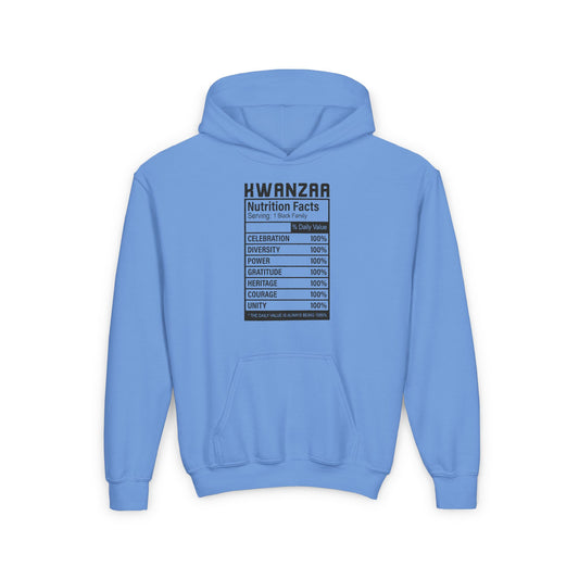 Kwanza Nutritional Facts | Youth Hooded Sweatshirt