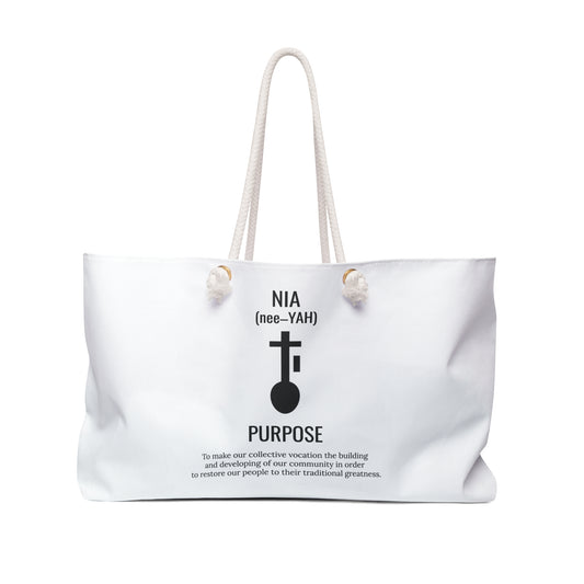 Nia (Day 5) | Purpose | Weekender Bag |White