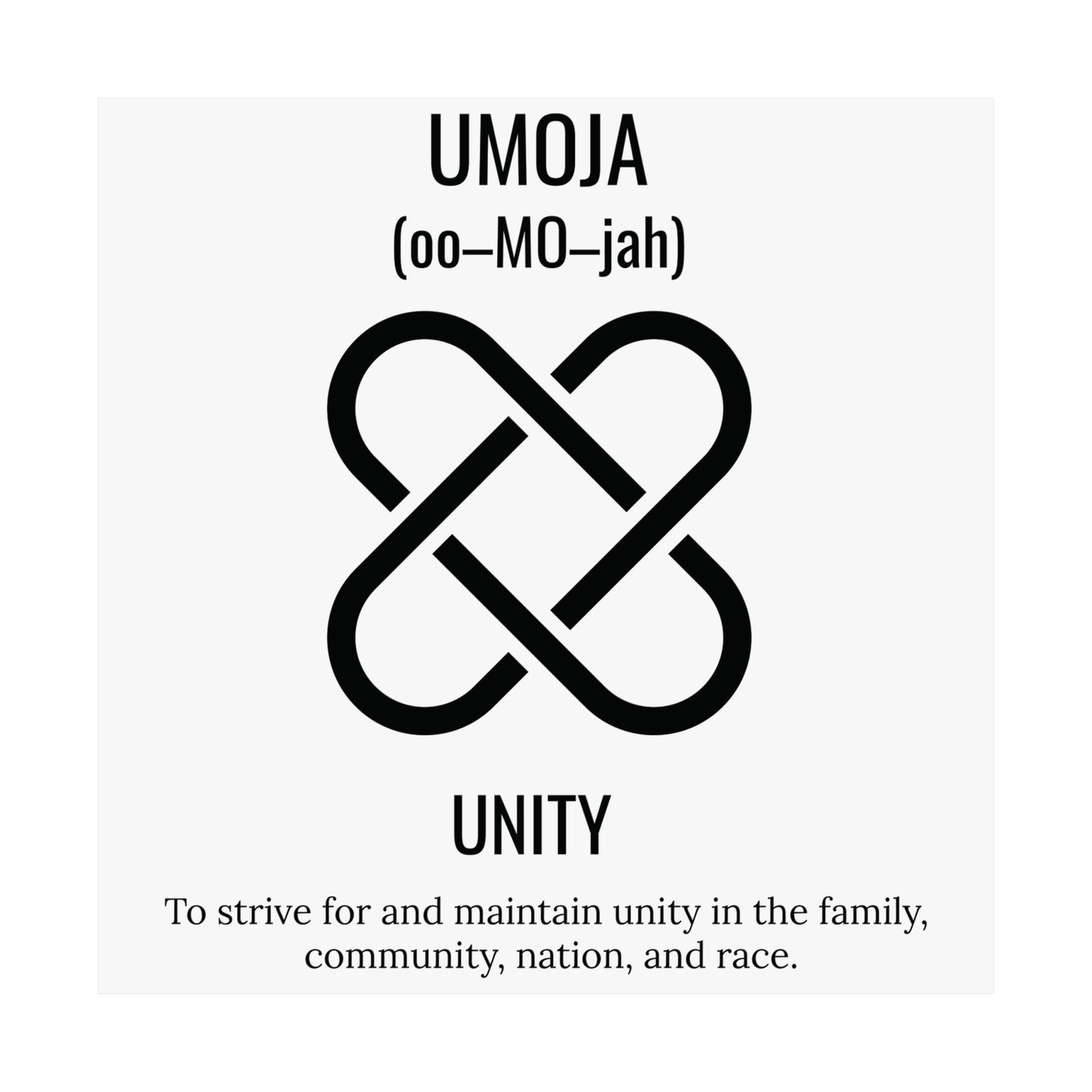 Umoja (Day 1) |Unity | Vertical Poster |White |