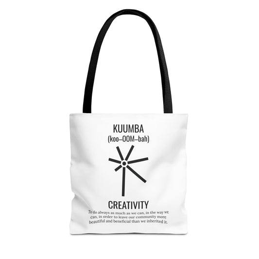 Kuumba (Day 6) | Creativity | Tote Bag | White