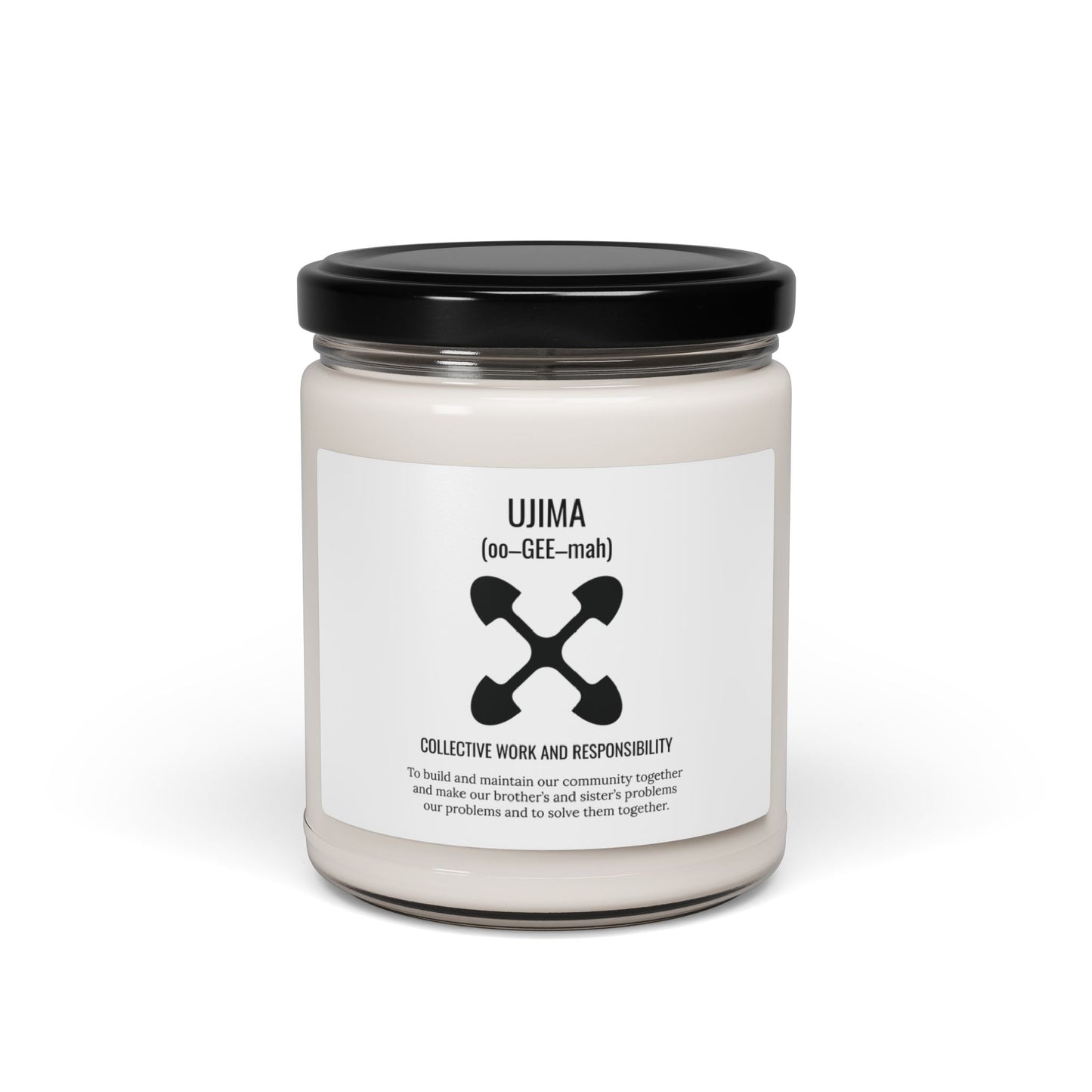 Ujima (Day 3) |Collective Work & Responsibility| Candle | (White Label) |9 Oz