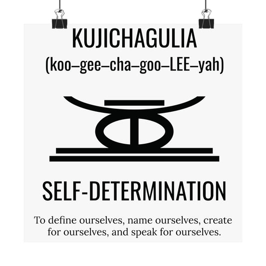 Kujichagulia (Day 2) | Vertical Poster |White|