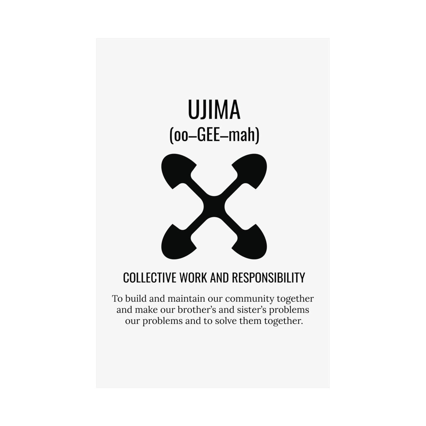 Ujima (Day 3) | Vertical Poster |White|