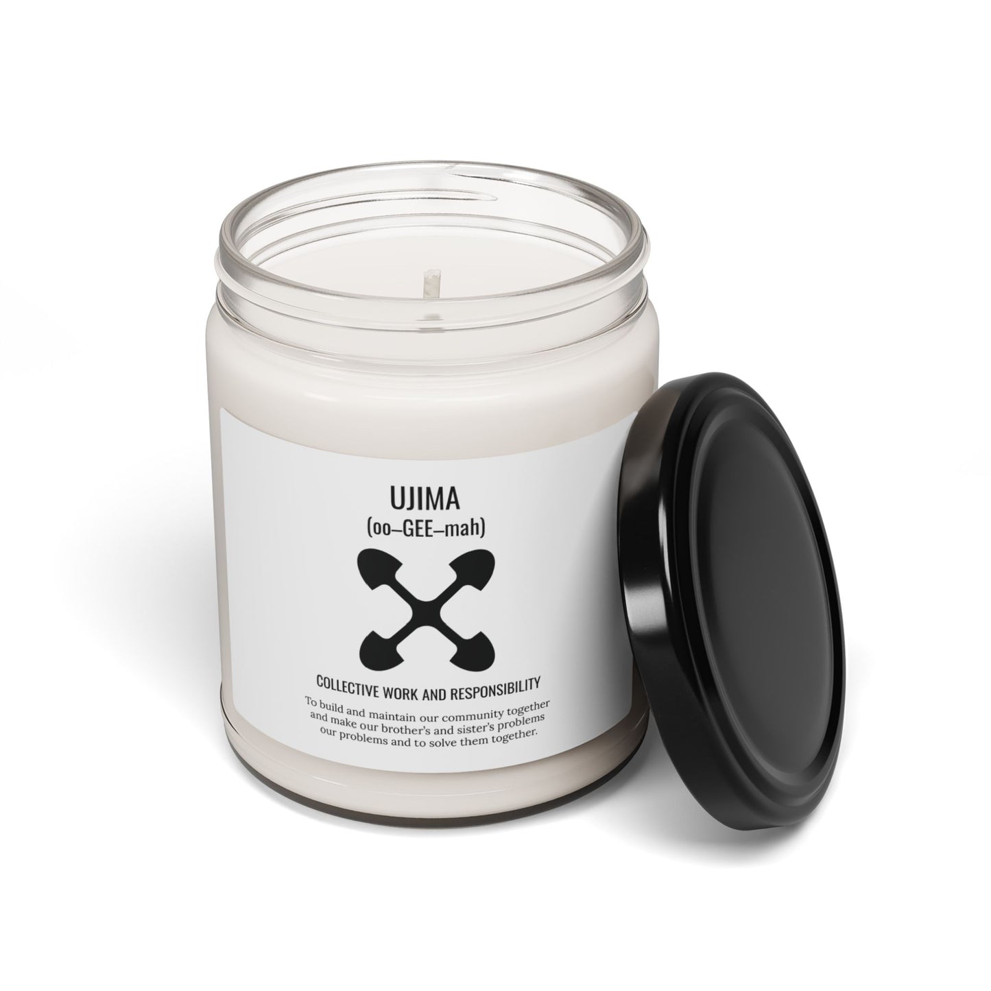 Ujima (Day 3) |Collective Work & Responsibility| Candle | (White Label) |9 Oz