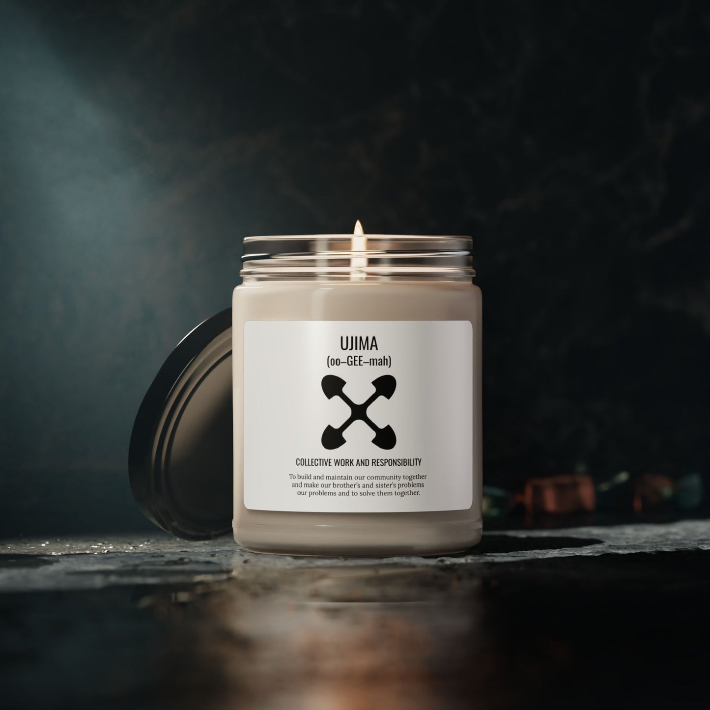 Ujima (Day 3) |Collective Work & Responsibility| Candle | (White Label) |9 Oz