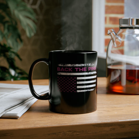 Back The Pink Flag (Black Version) | Coffee & Tea Mug | 2-Sided Print| 11 Oz