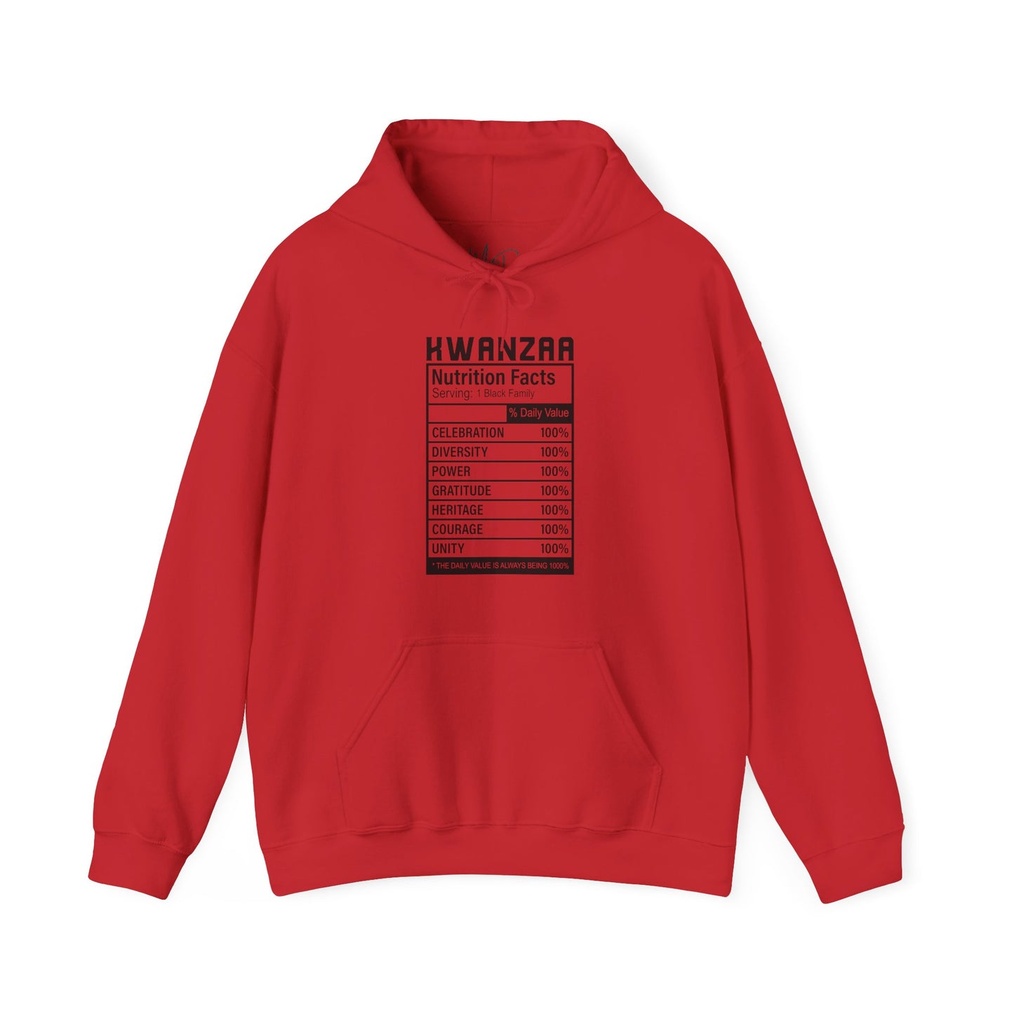 Kwanza Nutritional Facts | Hooded Sweatshirt