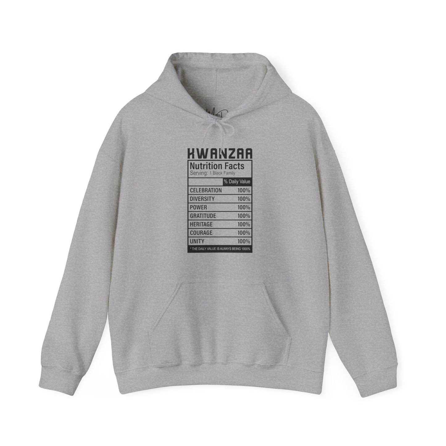 Kwanza Nutritional Facts | Hooded Sweatshirt