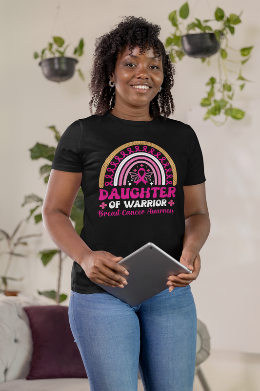 Breast Cancer Rainbow Awareness Daughter T-Shirt